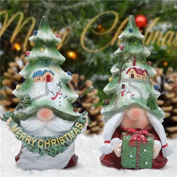 2pcs Christmas Gnomes Decorations Handmade Scandinavian Gnomes Ornaments - Picture 3 of 7